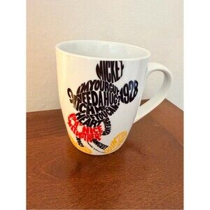 Disney White Ceramic Mug with Black Logo